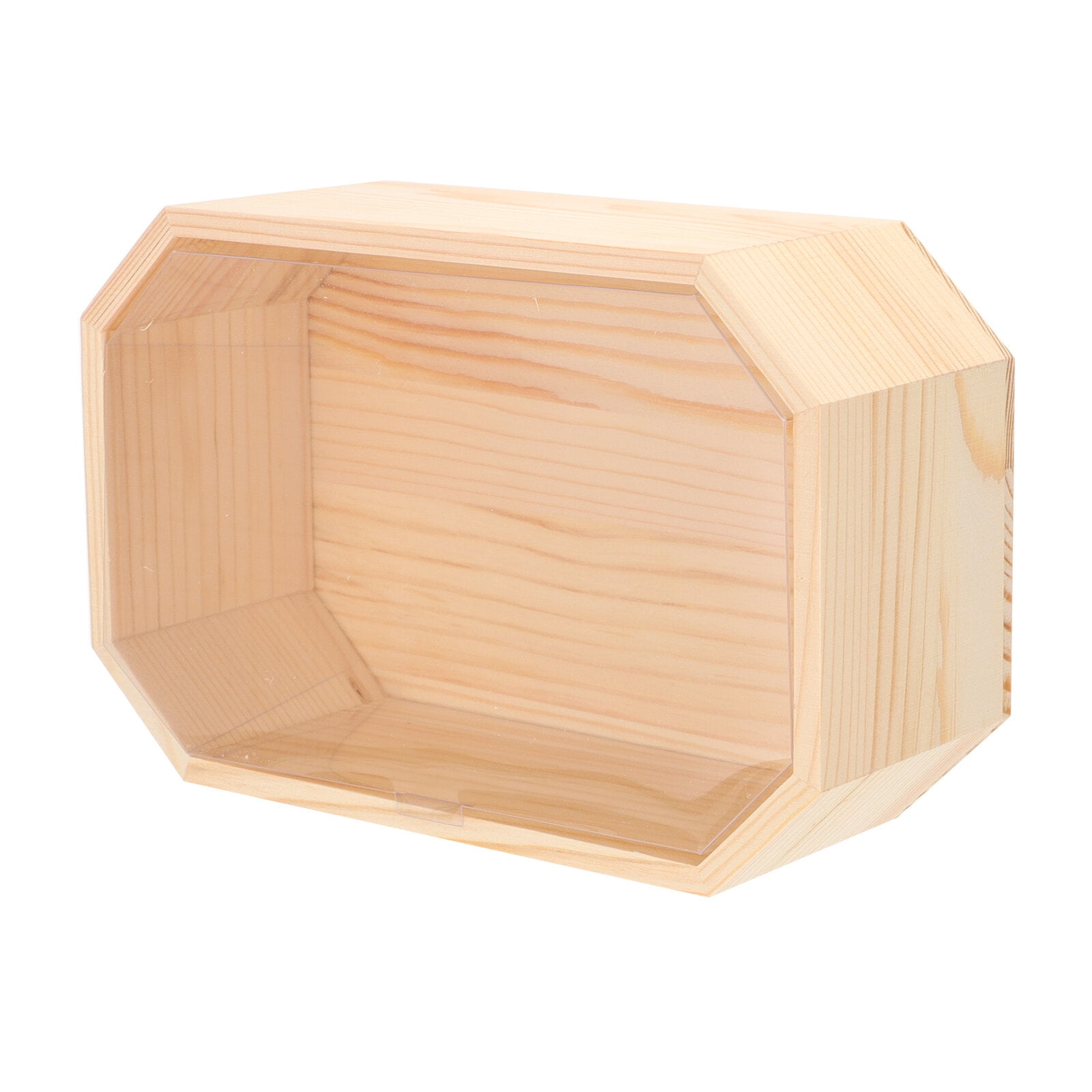 Rosarivae 1Pc Wooden Storage Box Window Design Soap Flower Gift Packing