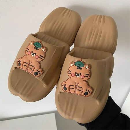 

CoCopeaunt Womens Home Cartoon Slippers New Summer Cute Rabbit Design Fashion Sandals Korean Slippers Female EVA Slippers Female