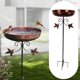 thumbnail image 1 of Cuenco de hierro para baño de pájaros, bebedero para pájaros silvestres, regalo con estaca de jardín, bandeja para comedero de pájaros para patio,, 1 of 8