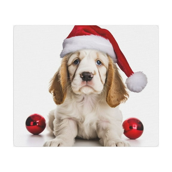 DistinctInk Mouse Pad - 1/4" Foam Rubber - Clumber Spaniel Puppy