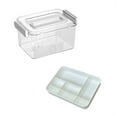 thumbnail image 1 of MOQIN Extra-Large Transparent Multi-Compartment Storage Box | Modular Home Organization System | Clear Plastic Item Organizer for Craft Supplies, Toys & Closet Essentials, 1 of 6