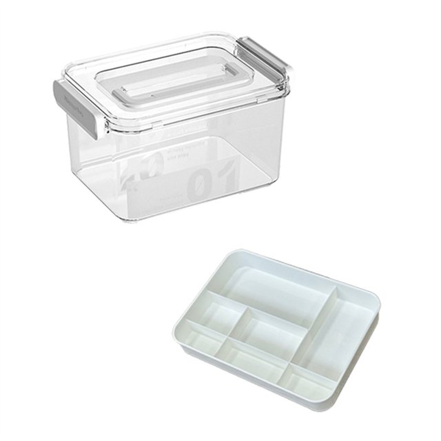 MOQIN Boîte de Rangement Transparente Extra-Grand à Compartiments Multiples / Système d'Organisation Modulaire pour la Maison / Organisateur d'Articles en Plastique Transparent pour Fournitures d'Artisanat, Jouets et Essentiels de Garde-Robe