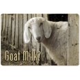 thumbnail image 1 of Letrero de aluminio vintage de metal con texto en inglés "Goat Milk", para decoración de pared, taberna, garaje, pub, bar, tamaño: 12 x 8 pulgadas, 1 of 4