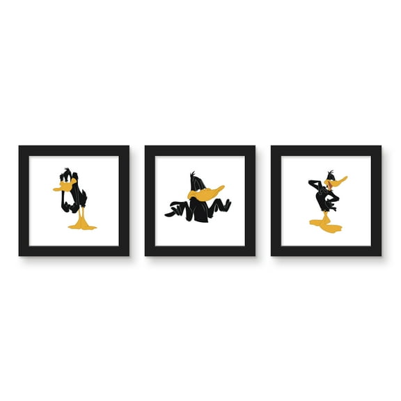 Gallery Pops Looney Tunes - Daffy Duck Wall Art Bundle (3-Pack)