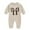 Beige, variant on Amzcrzy Baby Romper 0-18 Months Unisex Cotton Long Sleeve Baby Girl Clothes Round Neck Bow Print Baby Boy Onesies Newborn Infant Summer Romper
