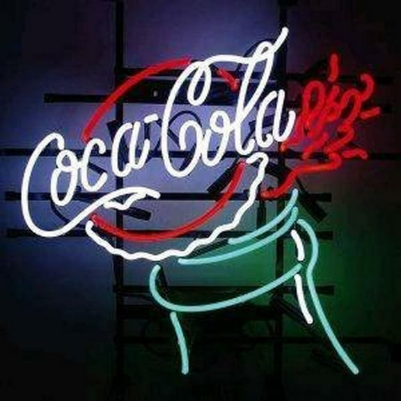 Queen Sense 20"x16" Soda Ice Cold Coca Coke Bottle Cap Neon Sign With Dimmer Man Cave Beer Pub Bar Artwork Handmade Wall Decor Gift Neon Light 120CCGBDim