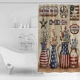 thumbnail image 4 of Small Stall Shower Curtain 48x72 Inch Narrow Half Size Farmhouse 4th of July Bath Curtains Bathroom Decor American Country Star Botanical Waterproof Fabric Shower Curtain Set with Hooks 48 Inch, 4 of 6