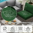 thumbnail image 4 of Kimunuk 8 Pcs Outdoor Cushion Covers for Patio Furniture, Washable Outdoor Cushion Slipcovers Replacement with Zipper for 3 Seat Rattan Sofa, Green, 4 of 7