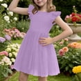 thumbnail image 2 of Vestido de Verano de Manga Corta Moda Primavera Y Verano Manga Corta Cuello Redondo Falda de la Princesa Ruffle para Diario, Viajes, Hogar, Vacaciones, Fiesta de Cumpleaños, 2 of 7
