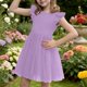thumbnail image 2 of Vestido de Verano de Manga Corta Moda Primavera Y Verano Manga Corta Cuello Redondo Falda de la Princesa Ruffle para Diario, Viajes, Hogar, Vacaciones, Fiesta de Cumpleaños, 2 of 7