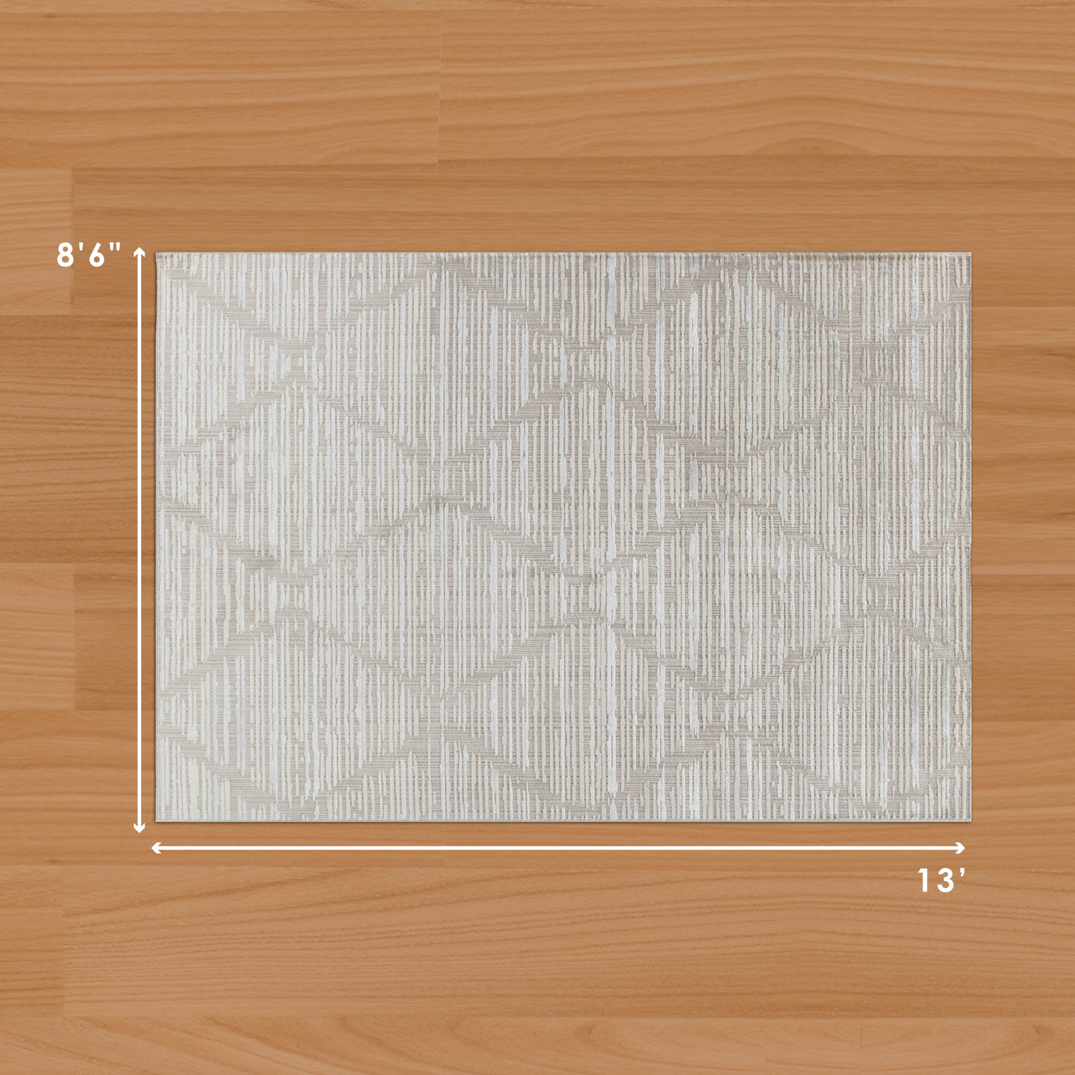 CHI Greer Geo Cream 8'6" x 13' Area Rug