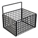 thumbnail image 1 of Cesta de almacenamiento montada en la pared, cesta colgante de alambre de Metal adhesivo sin perforación para cocina, despensa de alimentos, organización de baño, color negro, 1 of 5