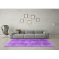 thumbnail image 3 of Ahgly Company Indoor Rectangle Abstract Purple Modern Area Rugs, 2' x 5', 3 of 4