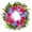 Pink & Purple, variant on NUPTIO Summer Wreath for Front Door - 26 Inch Pink Dahlia Orange Peony Large Spring Summer Front Door Wreath with Hanger