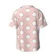 thumbnail image 2 of Xecao offers the Cute Rabbit for Men's Casual Short-sleeved Shirt, a button-up collared shirt with a pocket, perfect for beach vacations and yacht travel in the 3X-Large size., 2 of 7