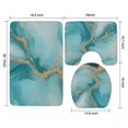 thumbnail image 3 of Blue Gold Marble Pattern Bathroom Rugs Sets 3 Piece,Toilet Cover Set,Absorbent Non Slip Bathroom Mats Sets with U-Shaped Contour Rug Toilet Rug Set, 3 of 5