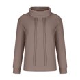 thumbnail image 5 of Women's Cowl Neck Hoodie, Women Solid Casual Hooded Sweatshirts Loose Fit Lightweight Fall Blouses Tops with Pockets, 5 of 5
