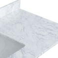 thumbnail image 2 of Wyndham Collection WCVVCB136STOPUNSCW 36" Marble Vanity Top - White, 2 of 2
