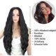 thumbnail image 2 of Peluca negra larga YONGSHENG ondulada Fibra proteica premium 24 pulgadas, 2 of 5