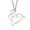 Silver, variant on Jiaroswwei Women's Stylish Simple Hollow Musical Note Heart Pendant Chain Necklace Gift
