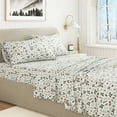 thumbnail image 4 of Great Bay Home 4-Piece 100% Turkish Cotton Flannel Sheet Set, California King, Little Holly, 4 of 6