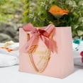 thumbnail image 2 of Dosaele 24Pcs Small Thank You Gift Bags Reusable Paper Party Bags with Handles Grey Marble Pattern Present Bags with Gold Bow Ribbon Mini Pink Party Favor Bags, 2 of 8