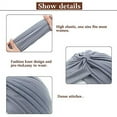 thumbnail image 4 of Minzimin 6 Pieces Turbans for Women Soft Turban Head Wrap Headwear Pleated Beanie Cap Hair Loss Hat (Black, Dark Blue, Beige, Gray, Purple, Navy Blue), Medium, 4 of 7