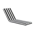 thumbnail image 2 of Hassch Chaise Lounge Cushion Set of 2, Outside Chair Comfortable Cushion for Patio Furniture, Weather Resistant for Lawn, Poolside (White&Black), 2 of 7