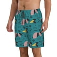 thumbnail image 2 of Naloa Dachshund Dog Men's Beach Shorts, Surfing shorts, Swim trunks, Quick Dry Swim Trunks for Surfing Beach Fun - Small, 2 of 9