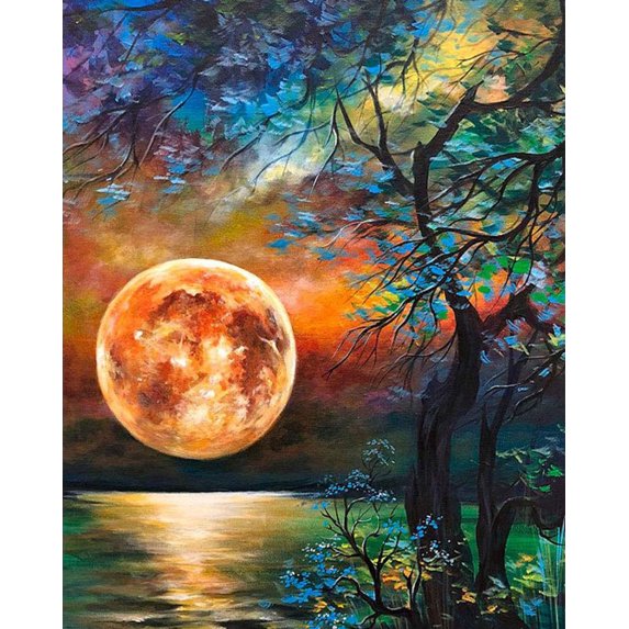 30*40cm 5D Diamond Painting Kits for Kids Adult, DIY Diamond Painting Cross Stitch Full Drill Painting Wall Paintings Pictures for Home Wall Decor A5