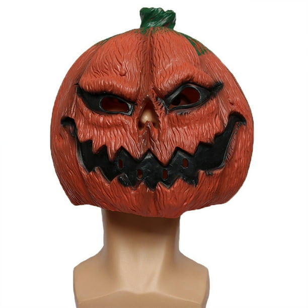 Máscara de cabeza de calabaza de látex para disfraces de Halloween de