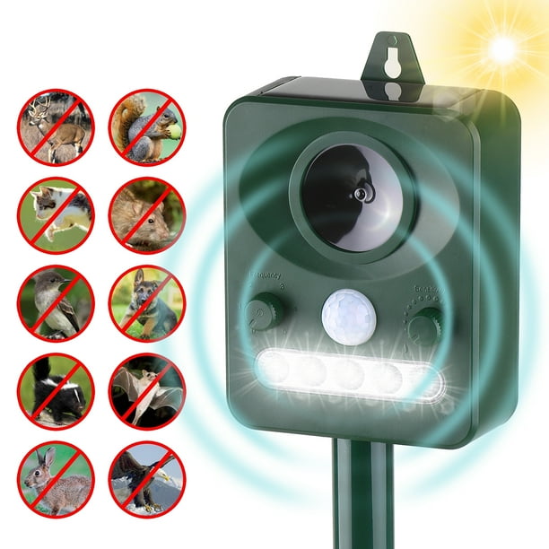 Solar Ultrasonic Pest Repeller Outdoor Animal Repeller with Ultrasonic