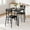 black, variant on Studyset Dining Table Set of 2, Kitchen Table with Upholstered Chairs Dinning Set for Kitchen, Compact for Small Spaces Furniture (Vintage, Table with 2 Chairs)