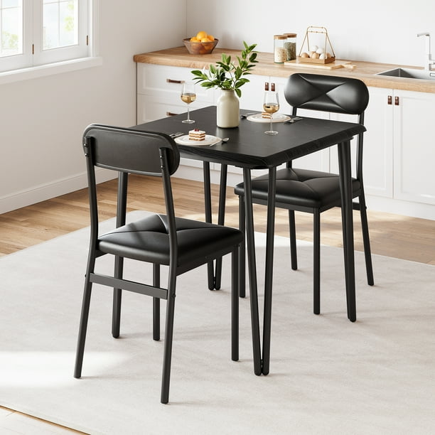 Qinaqin cm de Profundidadining Mesa para 2 Pequeño Cuadrado kitchen Profundidadinner Set Space Saving Madera Moderno Profundidadinette Anchoith Upholstered de