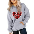 thumbnail image 2 of TFEOQRY Tween Girls Hooded Sweatshirts Long Sleeved Pattern Printed Hoodie Round Neck Hooded Top Hooded Sports Hoodies, 2 of 4