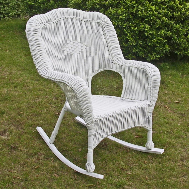 International Caravan Camelback Resin Wicker Rocker International Caravan Camelback Resin Wicker Rocker
