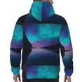 thumbnail image 7 of Sikiie Night At Lake Aurora Men's Hoodie, Essentials Hoodie, Sweatshirt, Pullover Hooded Sweatshirt for Men-3X-Large, 7 of 7