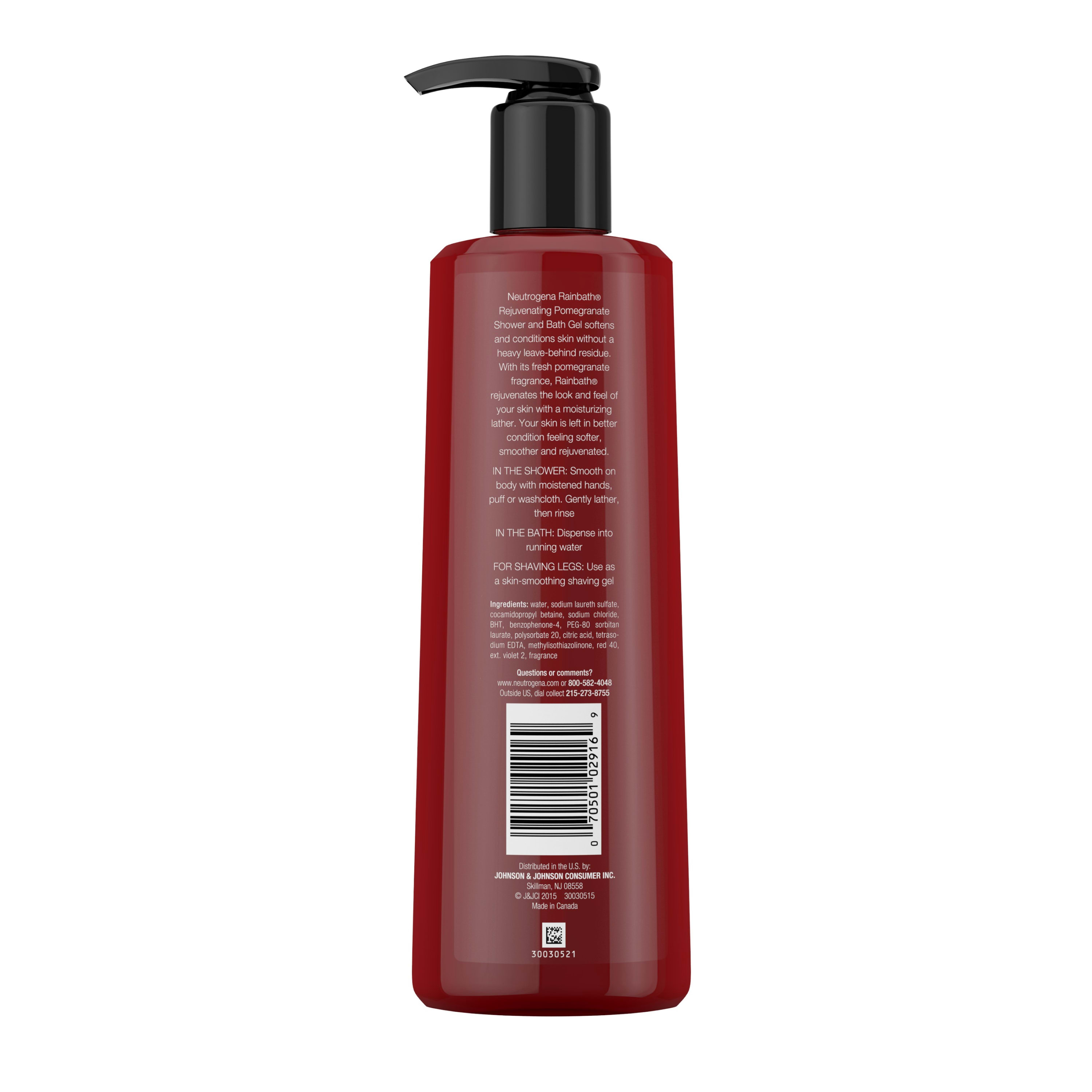 Neutrogena Rainbath Rejuvenating Shower/Bath Gel, Pomegranate, 16 oz - image 14 of 16