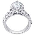 thumbnail image 3 of Pompeii 2 1/2ct Marquise Diamond Halo Split Shank Engagement Ring 14k White Gold, 3 of 3
