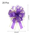 thumbnail image 2 of 20pcs 8 Inch Large Pull Bow Gift Wrapping Bows Ribbon Organza Purple for Wedding Present Party, 2 of 6