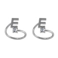 thumbnail image 1 of Qarigey Anillo abierto con letras mayúsculas, anillos ajustables, joyería para interiores y exteriores, regalo H mi 2piezas Qarigey CBP132301, 1 of 5