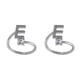 thumbnail image 1 of Jumpingount Mayúscula Anillo abierto Anillos de compromiso ajustables Regalo de joyería E mi 2piezas Jumpingount CBP132301, 1 of 5