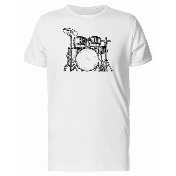 Sketch Of A Small Drum Kit Tee Men's -Image by Shutterstock
