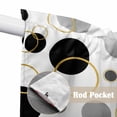 thumbnail image 4 of Black Polka Dots Swag Valances for Windows, Kitchen Window Curtains Over Sink, Modern Abstract Art Window Treatment Curtains for Living Room/Bedroom Curtains 2 Panel Sets 36"x45", 4 of 8