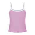 thumbnail image 5 of ClodeEU Women's Solid Color Lace Trim Spaghetti Strap Top,Comfortable Casual Sleeveless Camisole Purple,Womens Plus L, 5 of 7