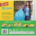 Glad Blue Recycling Large Trash Bags, 30 Gallon, 28 Bags