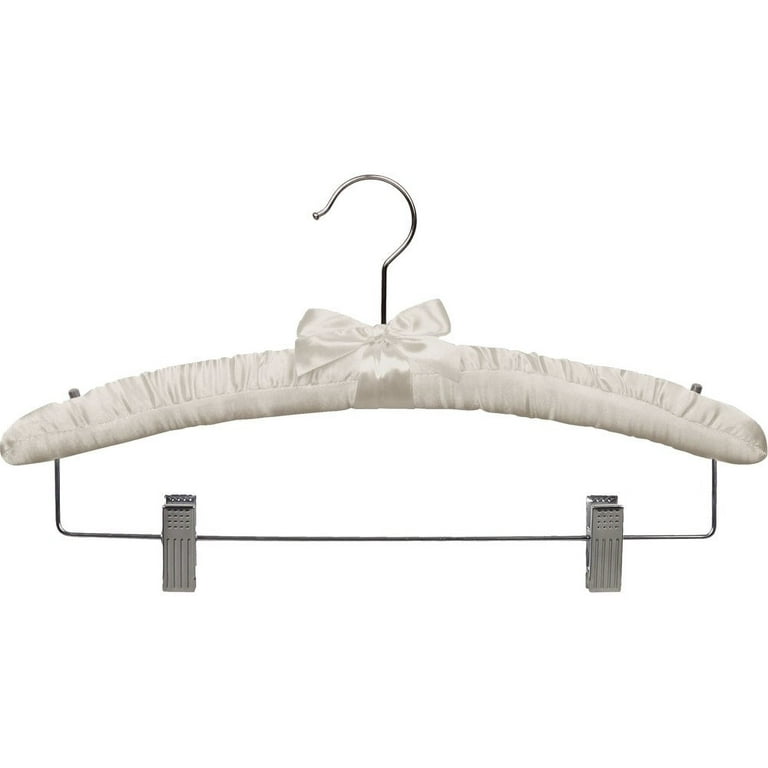 Wooden Junior Combo Hanger with Adjustable Cushion Clips, Flat 14