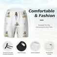 thumbnail image 5 of Balery Rabbit Blowing Dandelions Mens Swim Trunks Swim Shorts for Men Quick Dry Inseam Beach Shorts with Compression Liner Pocket-Small, 5 of 9
