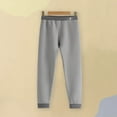 thumbnail image 2 of HVOBTTY Toddler Straight Leg Trousers, Winter Long Pants for Kid, Kids Casual Solid Color Fleece Loungewear Elastic Waist Outer Wearable Base Layer Sports Long Pants Gray, 7-8 Years, 2 of 5