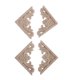thumbnail image 4 of 4 piezas de apliques de esquina de madera tallada clásica sin pintar para muebles Los 6x6cm, 4 of 9